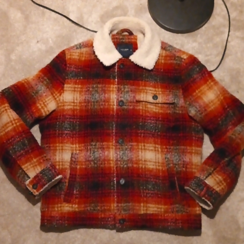 Lucky Brand Sherpa trucker coat